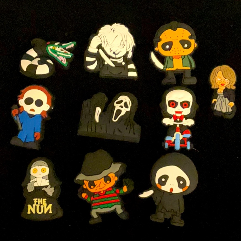10pc Horror Icon Croc Charms